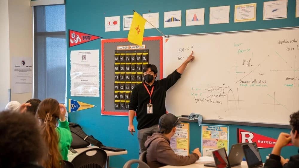 Mark Anthony Borrega teaching a class